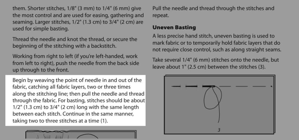 Basting Stitch