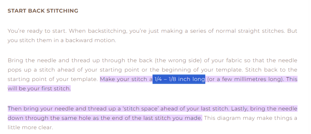 backstitch sewing tutorial