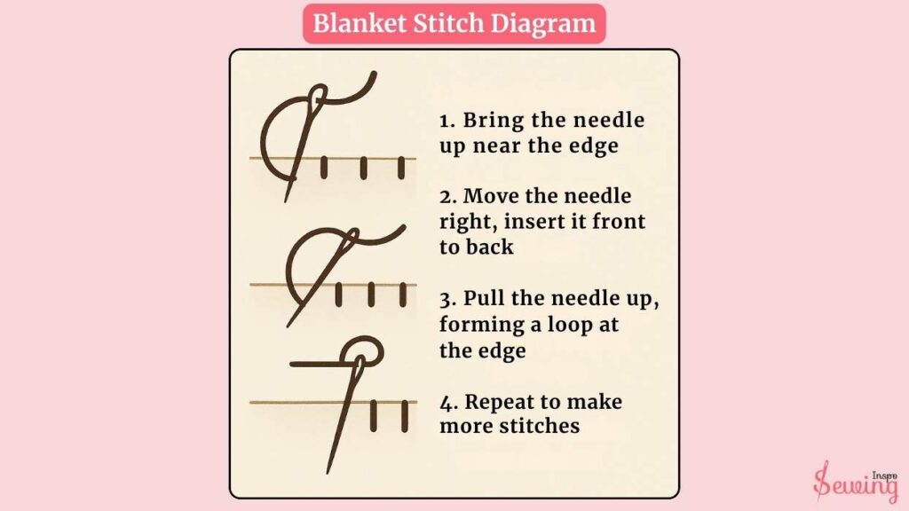 Blanket Stitch Diagram