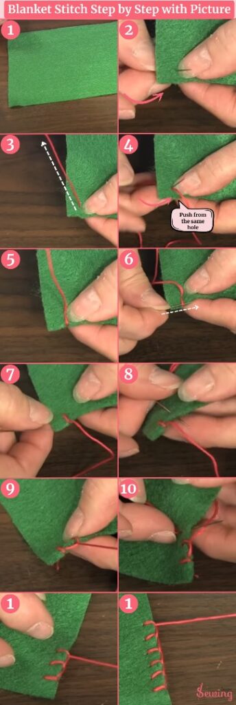 Blanket Stitch Step By Step With Pictures