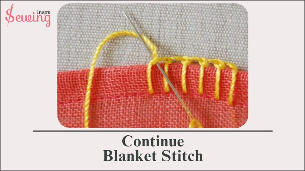 Continue The Blanket Stitch