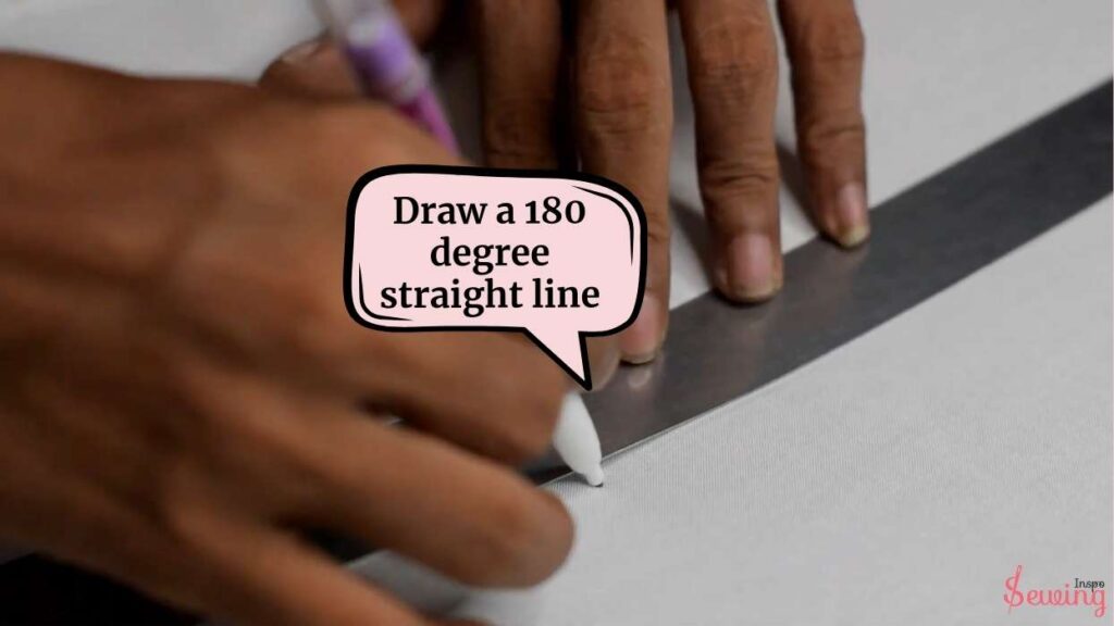 draw a 180 degree straight line