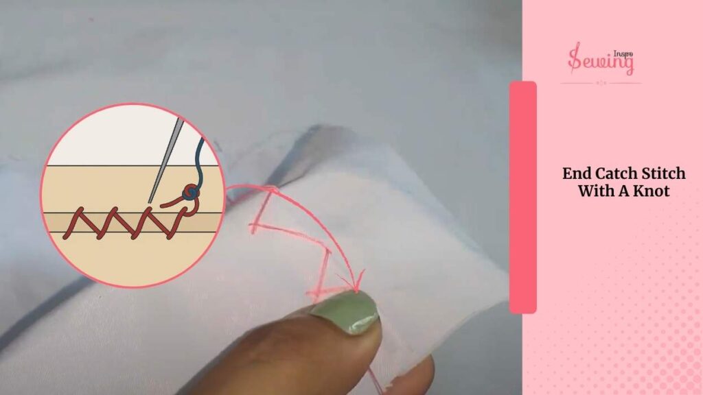 End Catch Stitch With A Knot