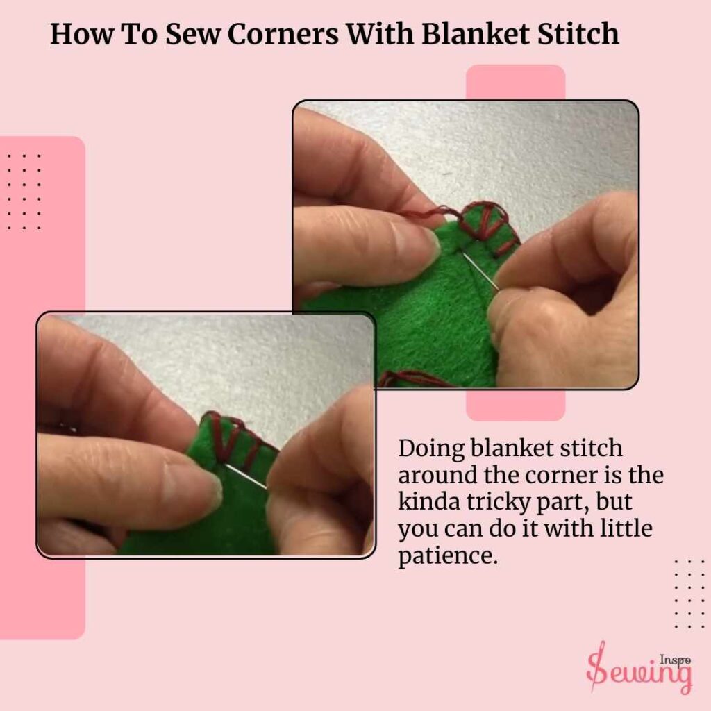 How To Sew Corners With Blanket Stitch