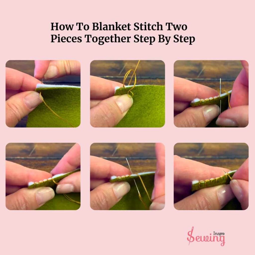 how to blanket stitch two pieces of felt together