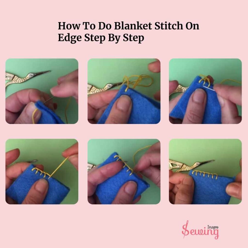 how to do blanket stitch on edge​