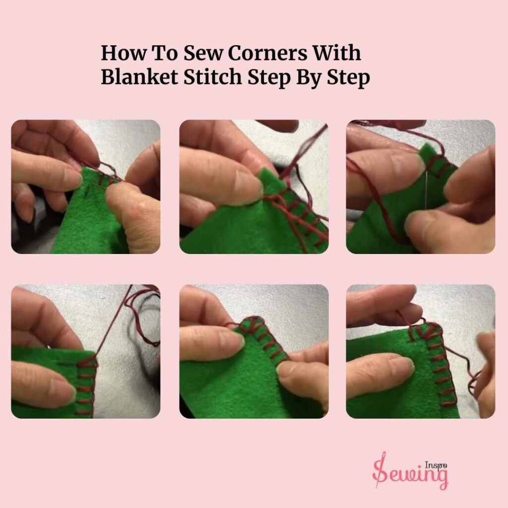 How To Sew Corners With Blanket Stitch