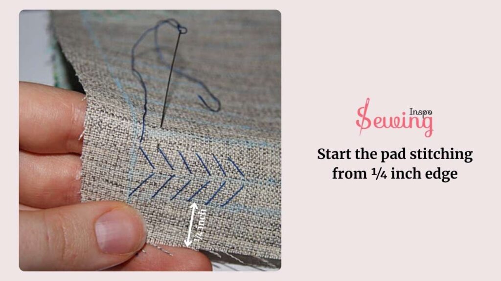 How to start a pad stitch