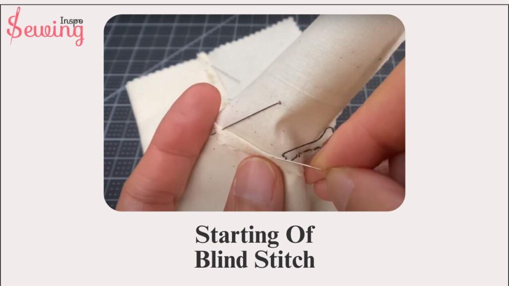 Starting Of Blind Stitch