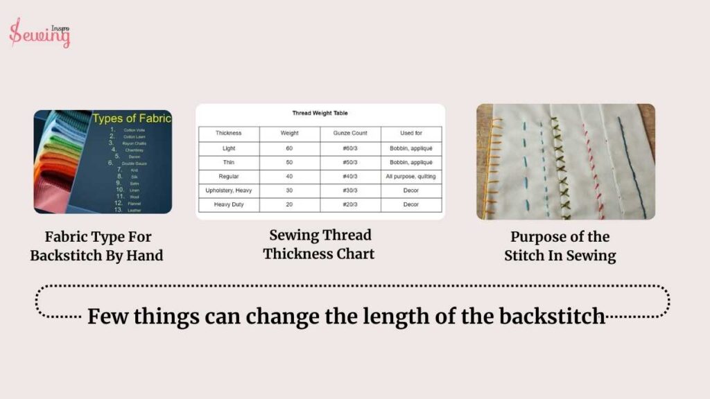 Few things can change the length of the backstitch