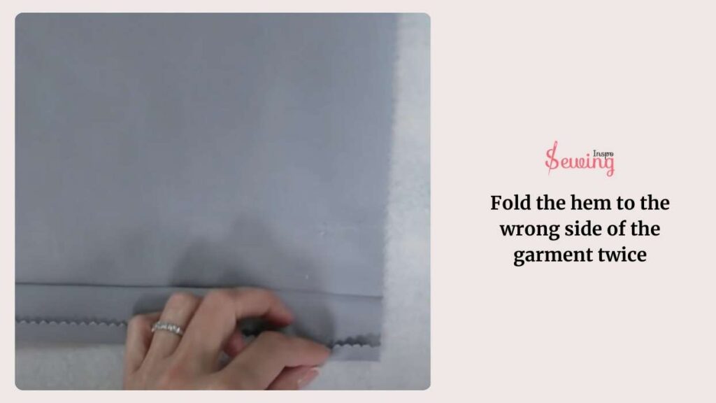 Fold The Hem And Push The Needle Slip Stitch By Hand