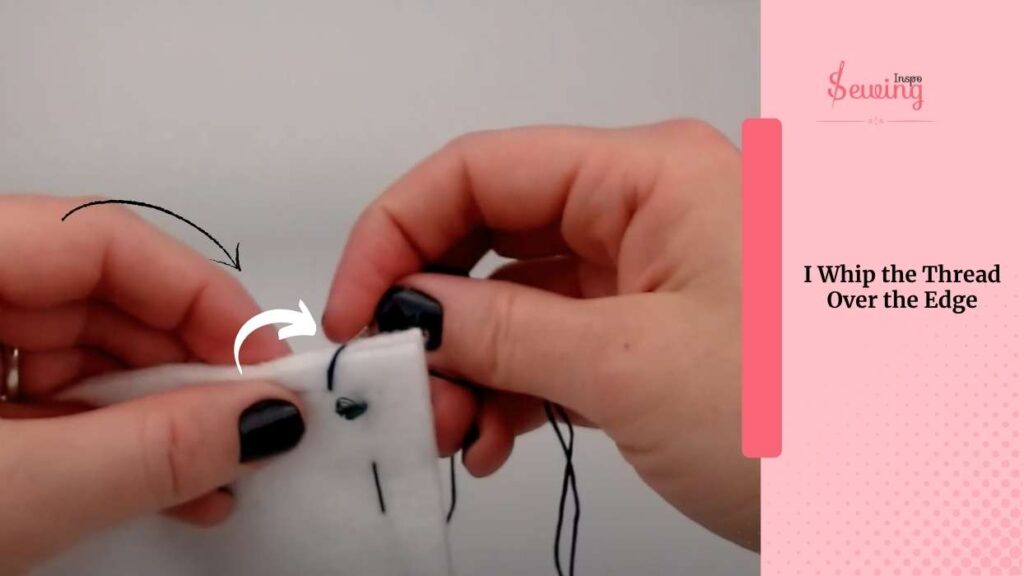 I Whip The Thread Over The Edge