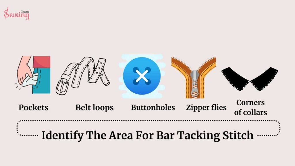 Identify The Area For Bar Tacking Stitch