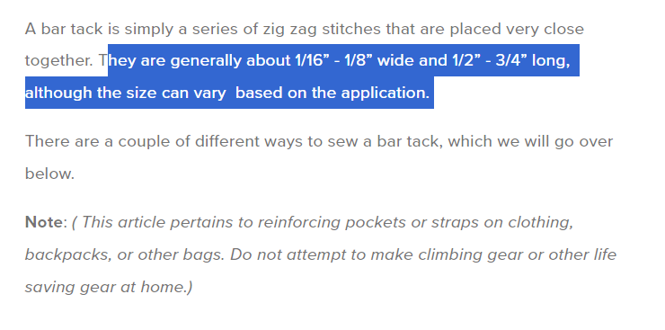 THE BAR TACK STITCH