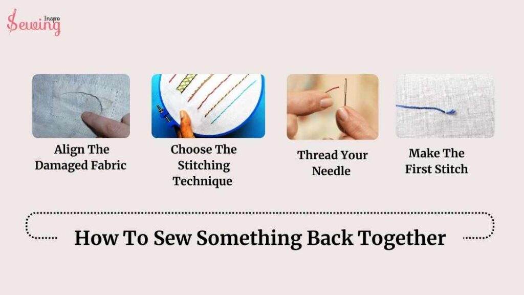 How do you sew something back together by hand