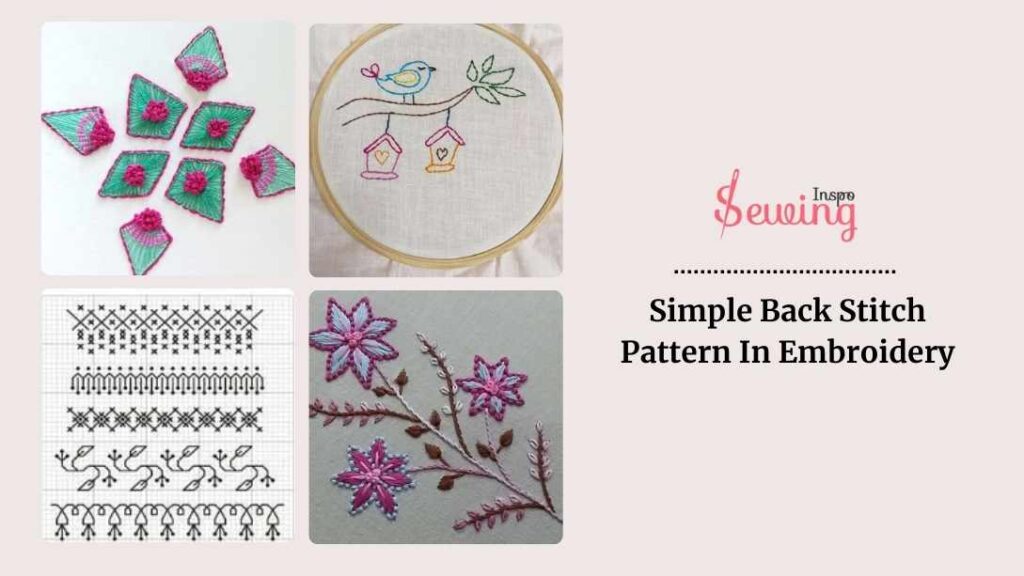 Simple Back Stitch Pattern In Embroidery