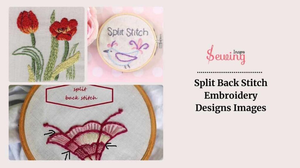 Split Back Stitch Embroidery Designs Images