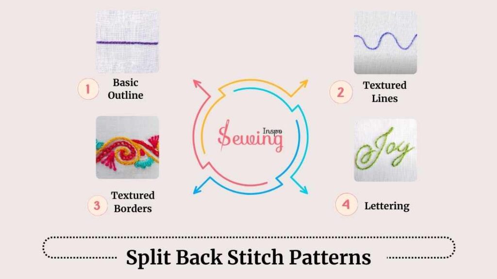 Split Back Stitch Patterns