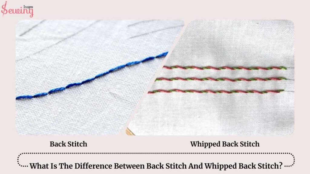 whip stitch vs back stitch