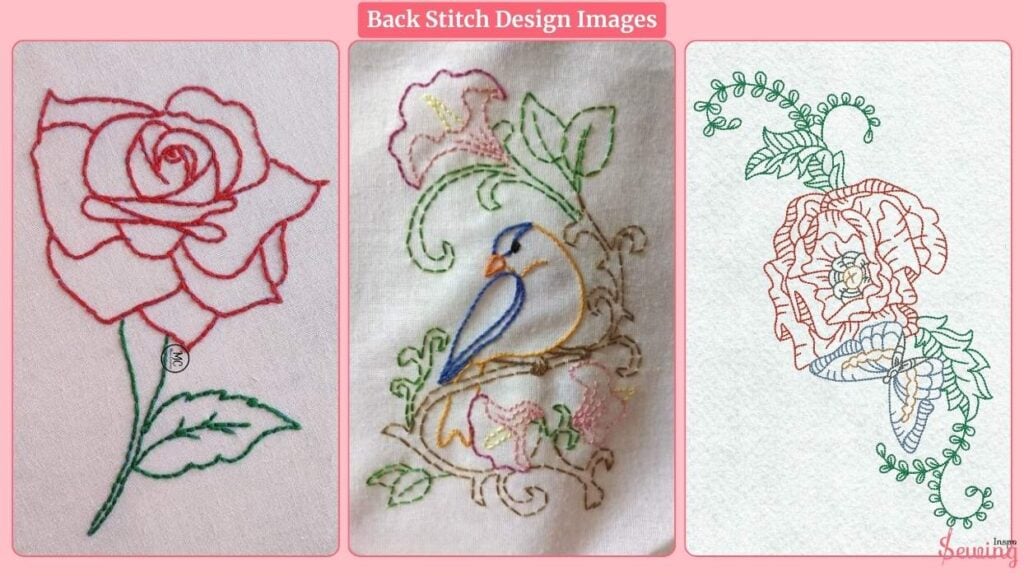 back stitch design images