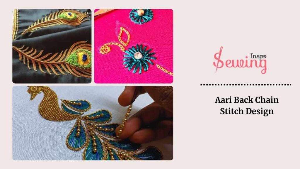 Aari Back Chain Stitch Design