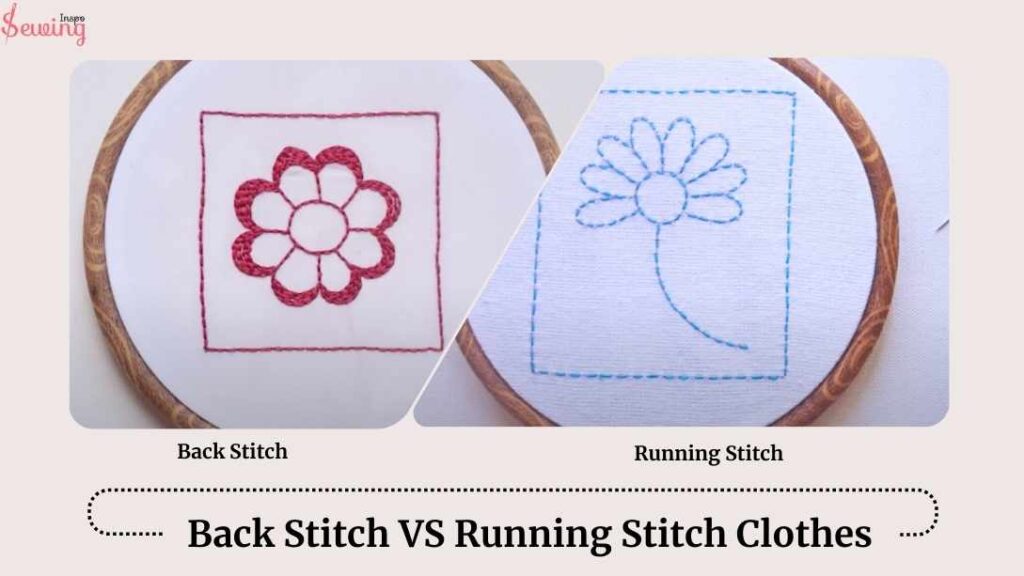 back stitch vs running stitch clothes