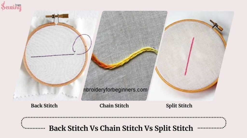 Back Stitch Vs Chain Stitch Vs Split Stitch