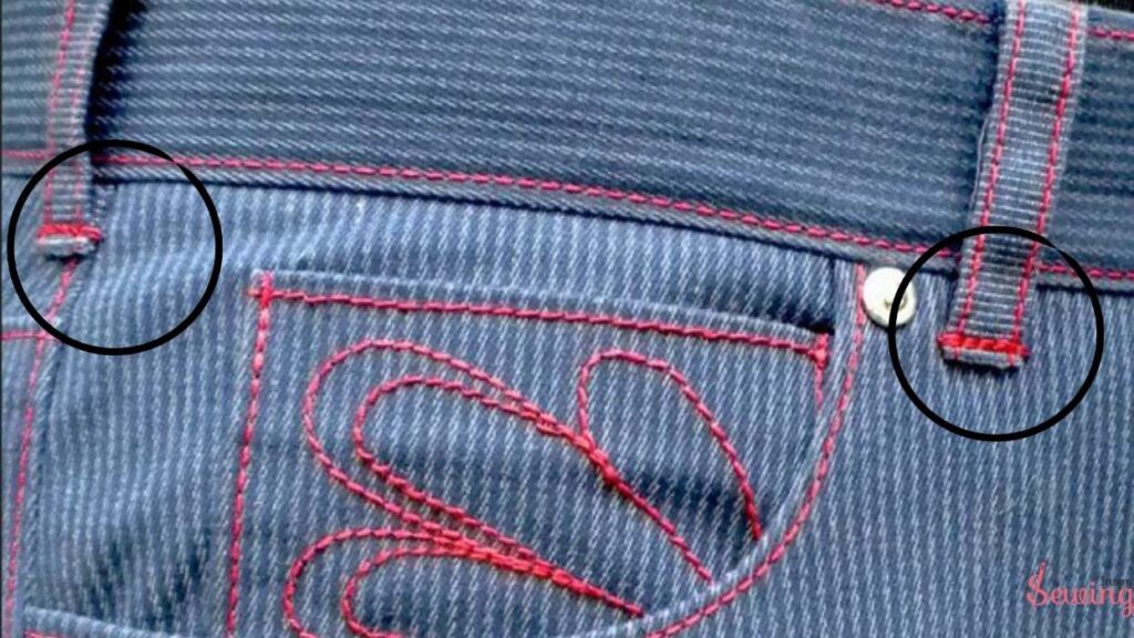 bar tack vs box stitch in jeans