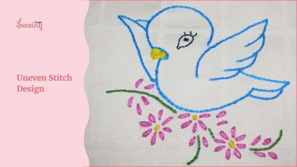 beautiful uneven stitch design