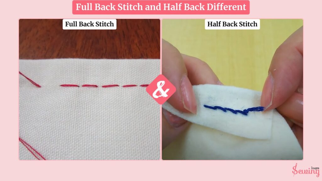 Full Back Stitch And Half Back Different