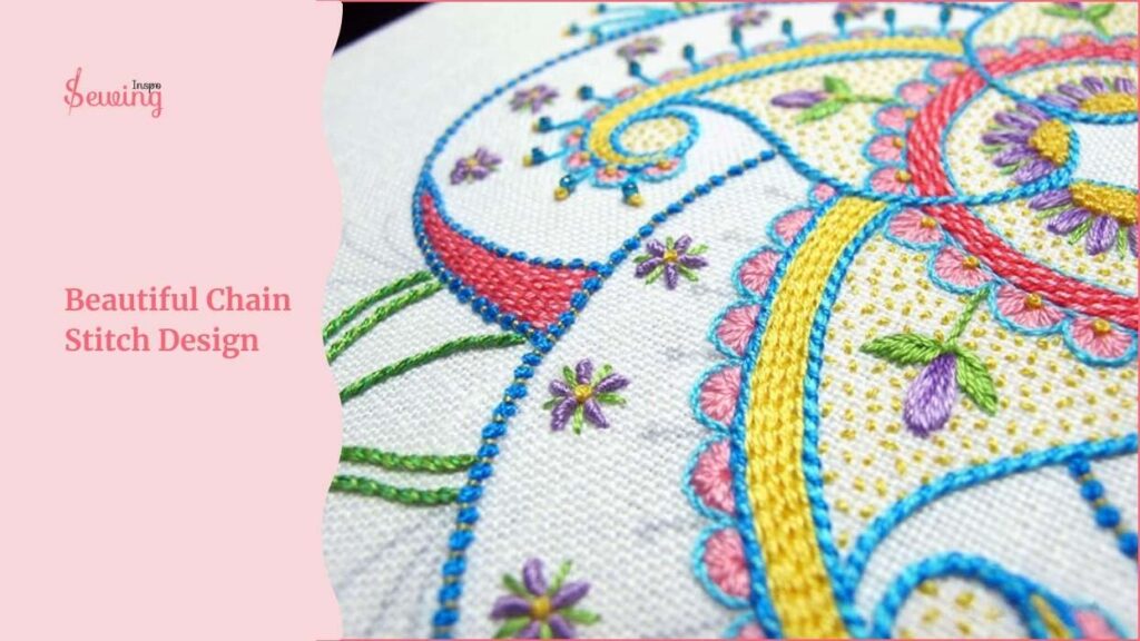 beautiful chain stitch design