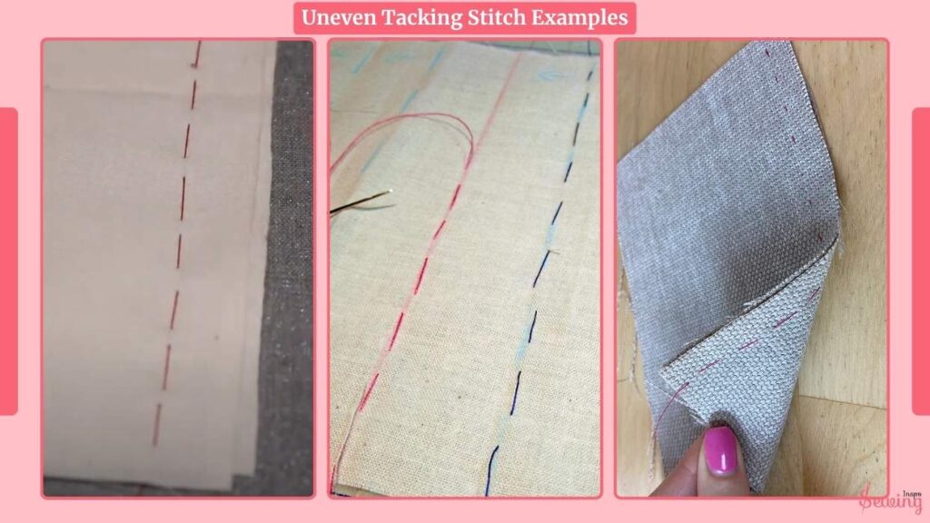 Uneven Tacking Stitch Examples