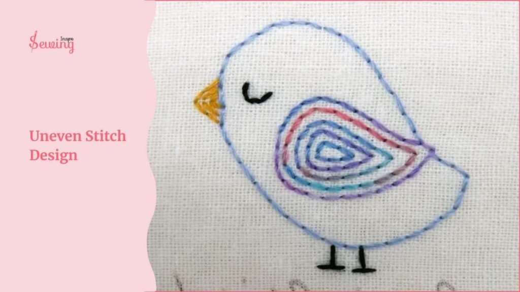 beautiful uneven stitch design