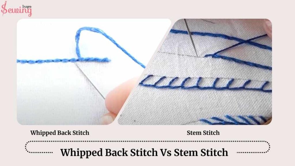 Whipped Back Stitch Vs Stem Stitch