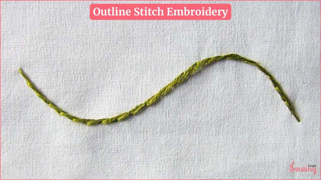 outline stitch embroidery