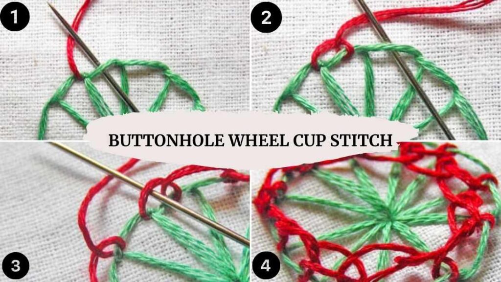 Buttonhole Wheel Cup Stitch