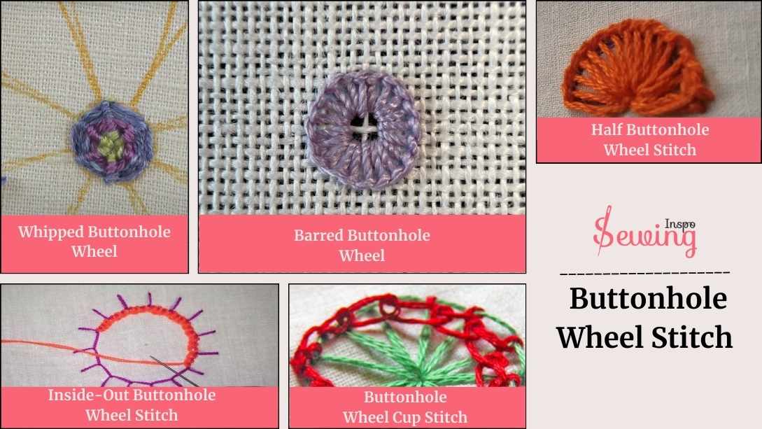 Buttonhole Wheel Stitch| Get Creative With 5 Versions of Buttonhole Wheel Stitches