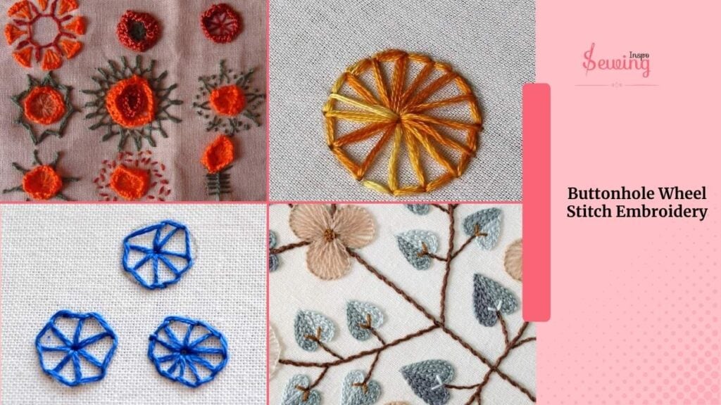 Buttonhole Wheel Stitch Embroidery