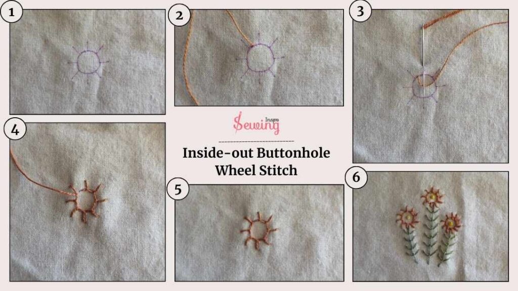 Inside-Out Buttonhole Wheel Stitch