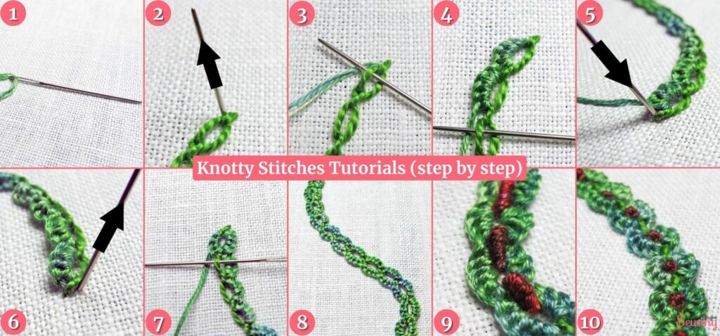 Knotty Stitches Tutorials Through Image