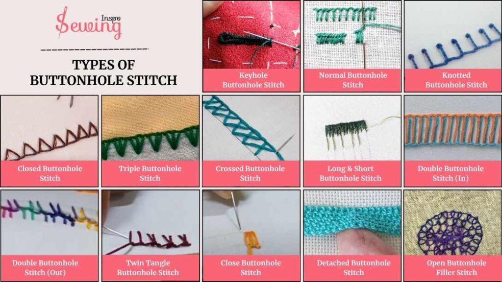 17 Types Of Buttonhole Stitch| Learn Types And Their Uses