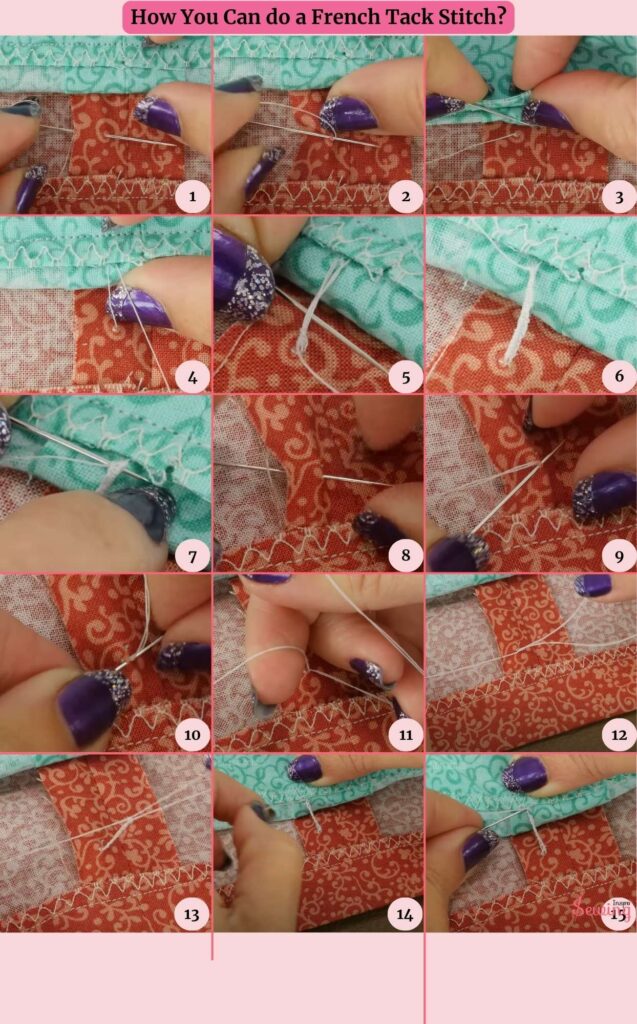 how you can do a French tack stitch