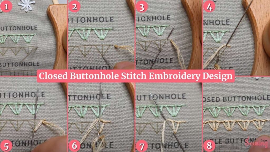 closed buttonhole stitch embroidery design