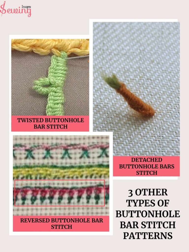 3 Other Types Of Buttonhole Bar Stitch Patterns