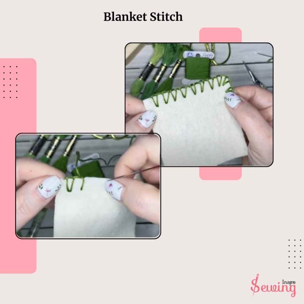 Blanket stitch step by step with pictures