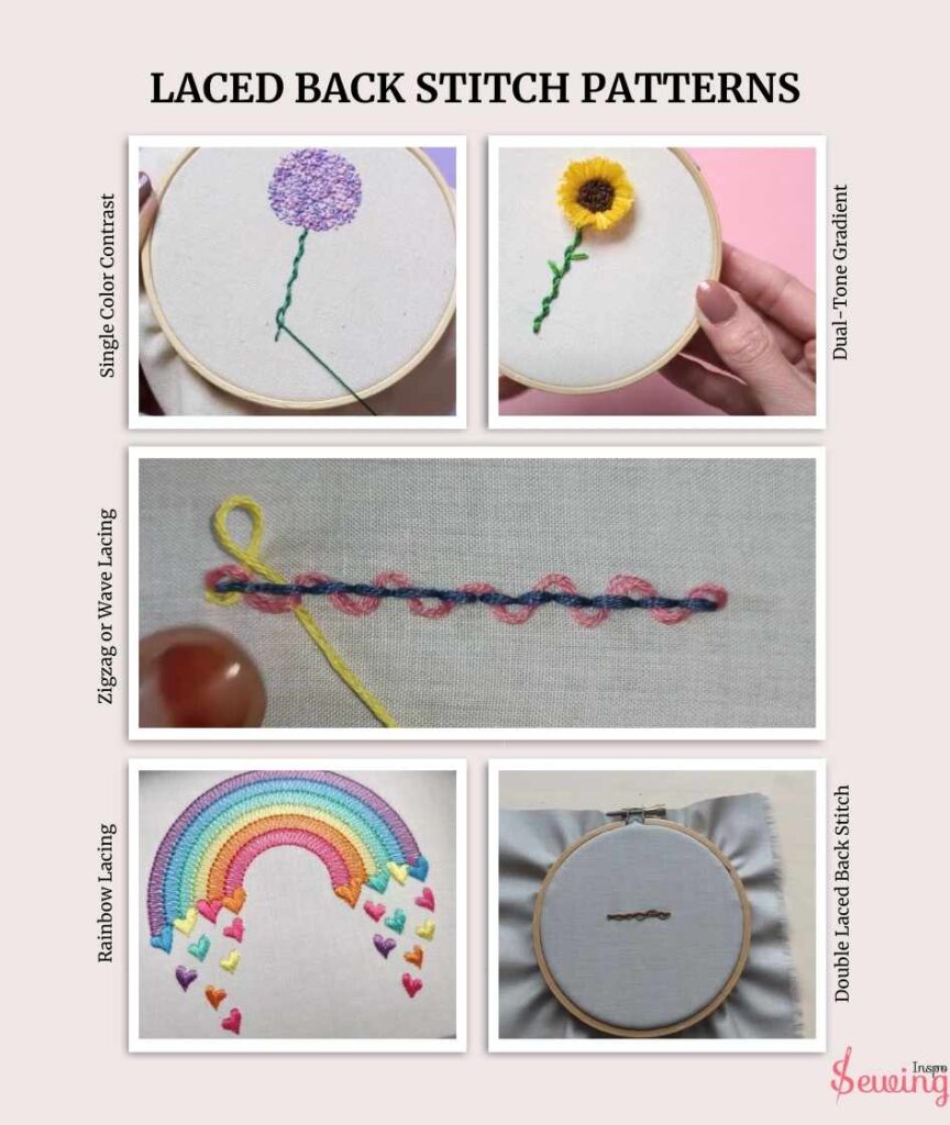 Laced Back Stitch Patterns