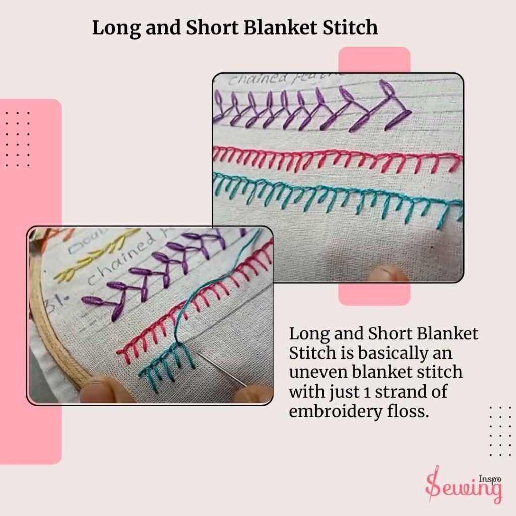 Long and Short Blanket Stitch