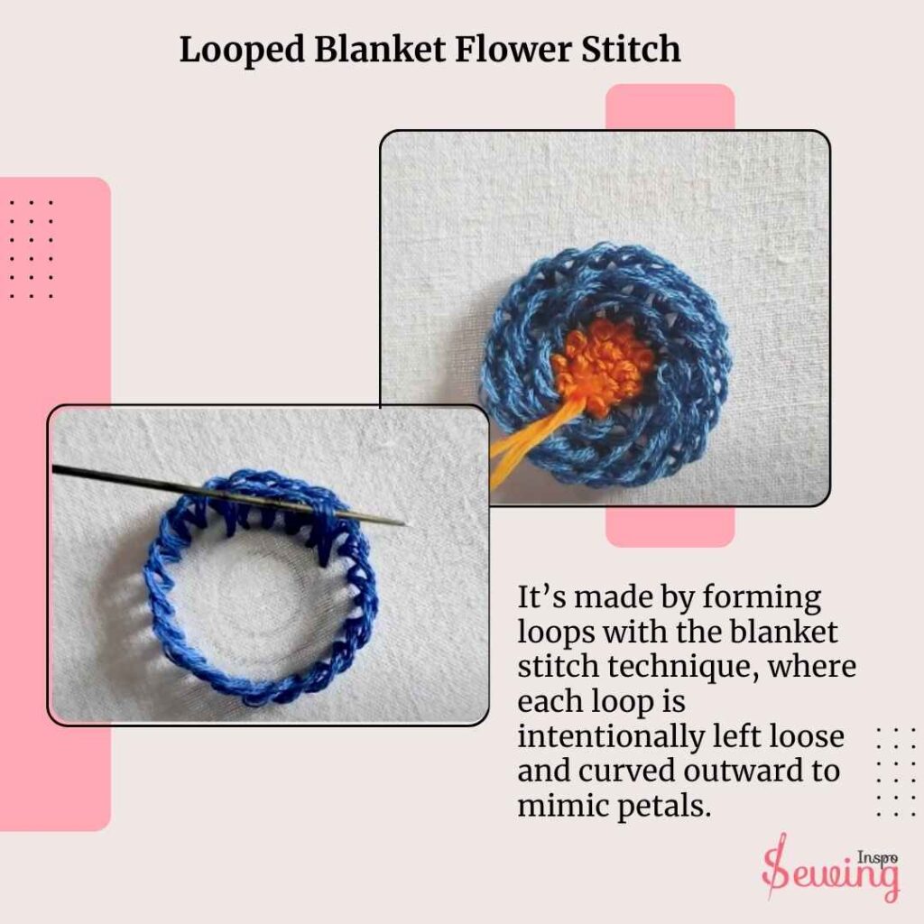 Looped Blanket Flower Stitch