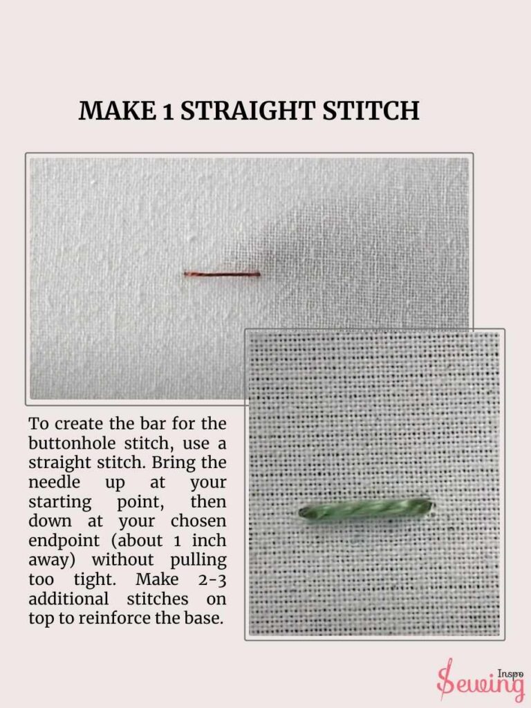 Make 1 Straight Stitch