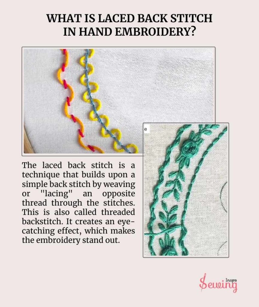 What Is Laced Back Stitch In Hand Embroidery